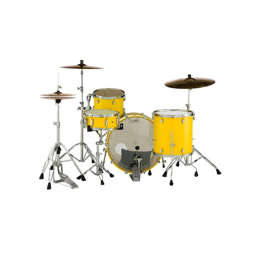 Bateria Pearl Decade Maple 3 Cuerpos Bombo 24 Solid Yellow