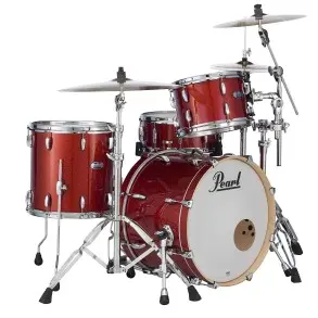 Bateria Pearl Master Maple Complete 3 Cuerpos Vermillion Sparkle