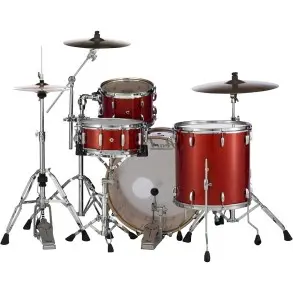 Bateria Pearl Master Maple Complete 3 Cuerpos Vermillion Sparkle