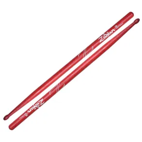 Palillos Zildjian 5B Punta Madera Hickory Rojo