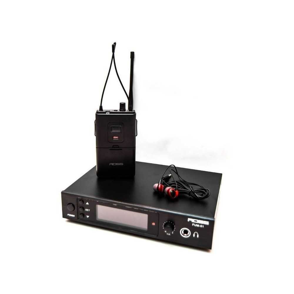 Sistema Monitoreo Intraural Stereo In Ear Profesional UHF Frecuencia Variable + Auricular