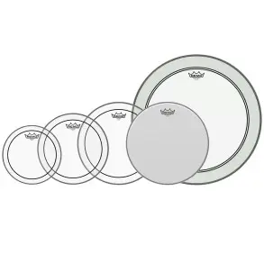 Remo PROPACK 10",12",14" CLEAR PINSTRIPE, 22" CLEAR PINSTRIPE P3 + Gratis EMBASSADOR COATED 14" Parches