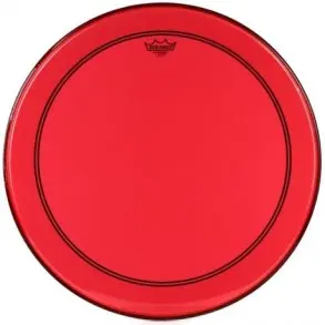 Parche Remo 24" Colortone Transparente Capa Simple Rojo P3-1324-CT-RD