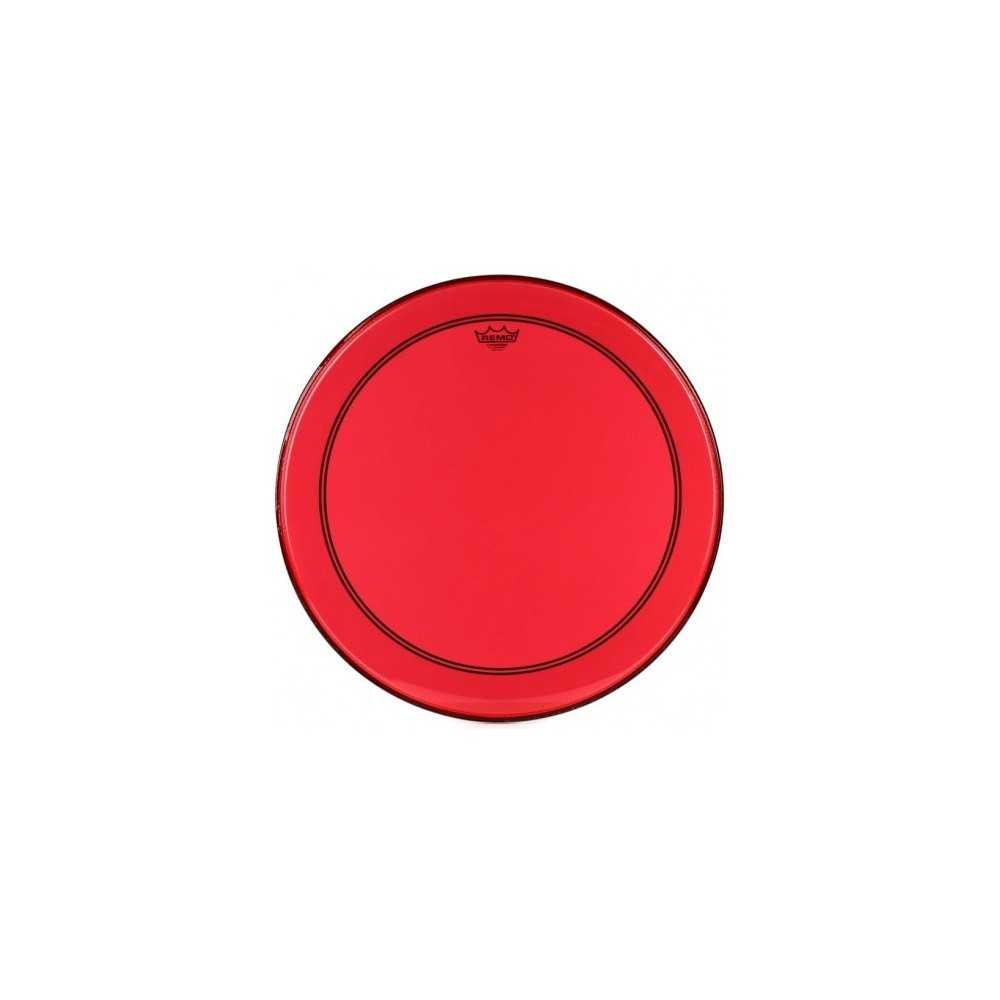 Parche Remo 24" Colortone Transparente Capa Simple Rojo P3-1324-CT-RD