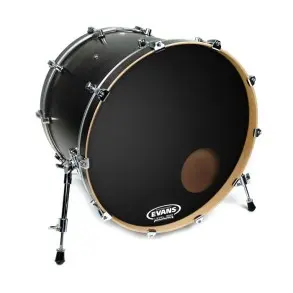 Parche Evans 20" Eq3 Negro Capa Simple con Agujero BD20RB