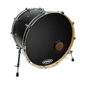 Parche Evans 22" Emad Negro Capa Simple con Agujero BD22REMAD