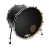 Parche Evans 24" Eq3 Negro Capa Simple con Agujero BD24RB