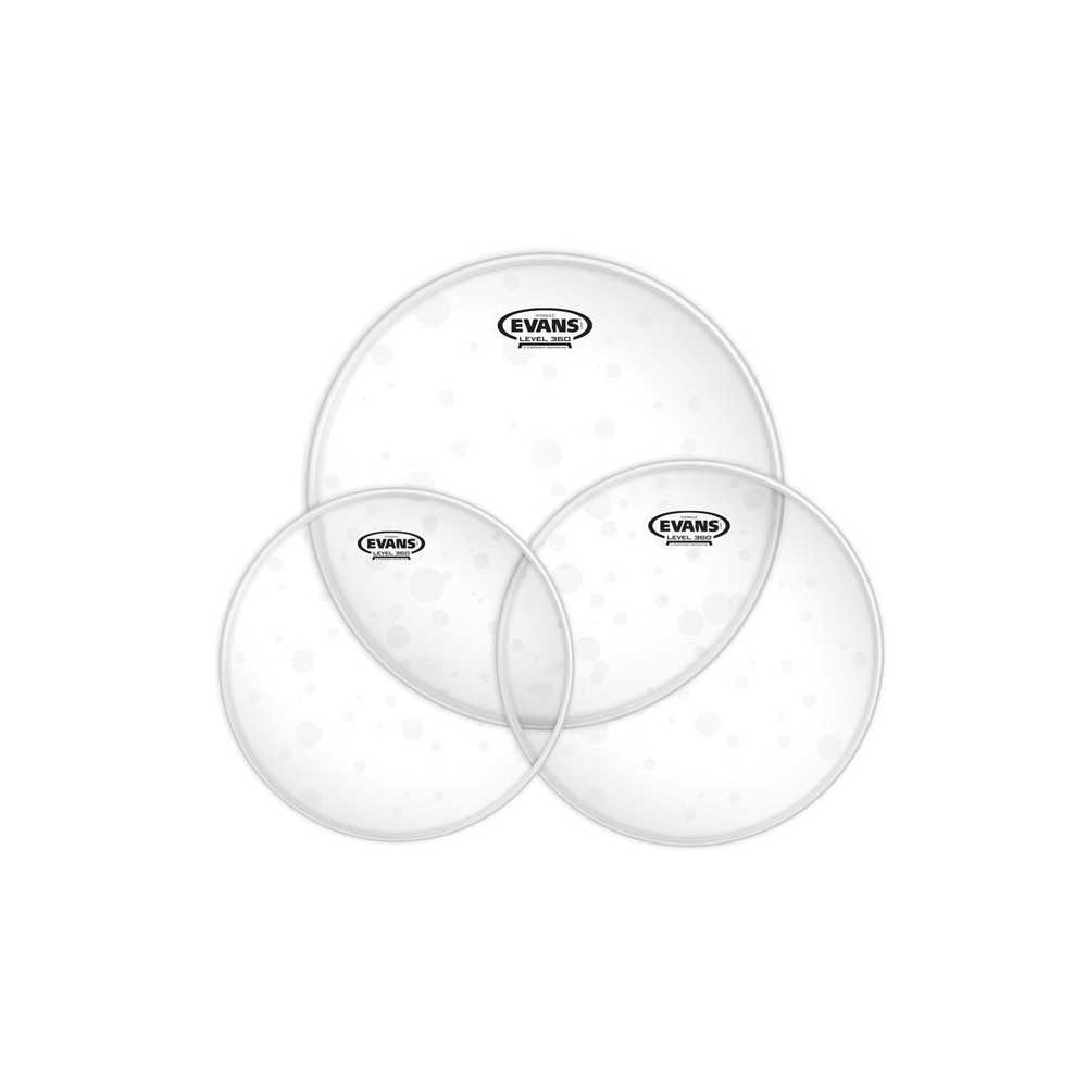 Evans TOM PACK HIDRAULICO CAPA DOBLE CLEAR 12", 13" Y 16" Parche