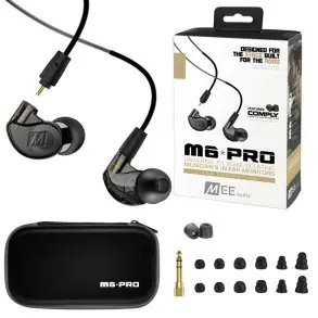 Auriculares Intraurales Mee Audio M6 Pro Black P/ Monitoreo Inear