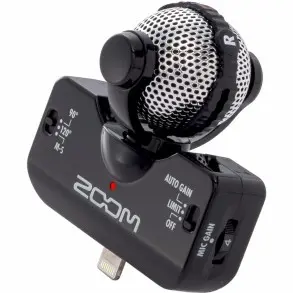 Microfono Zoom Condenser iQ5/B Color Negro