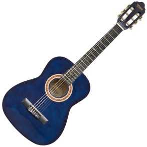 Guitarra Clasica Valencia de Estudio Tamaño Mini (22") VC102BUS Color: Azul Esfumado