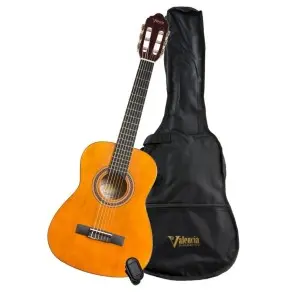 Guitarra Clasica Valencia de Estudio Pack Funda y Afinador VC104K Color Natural