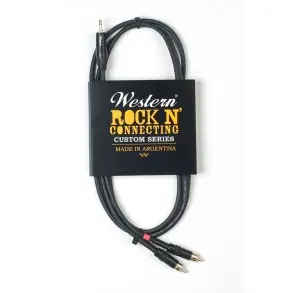 Cable Western en Y. Mini Plug stereo 3.5mm - Dos RCA 1,5 metros MINI2RCA15