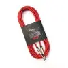 Cable Western Plug Plug Recto Ficha Plateada 6 metros Color: Rojo MPRTX60