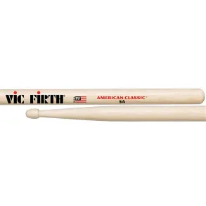 Palillos Vic Firth 5a AMERICAN CLASSIC® Hickory Punta Madera