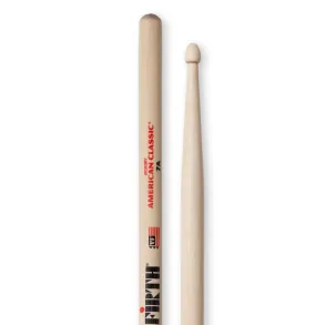 Vic Firth 7a Baquetas Palillos Hickory Punta De Madera