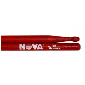 Baquetas Palillos Nova By Vic Firth 5b Punta Madera Red N5br