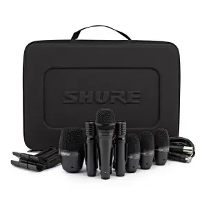 Kit Shure de 7 Mic p/Bateria 3 Clamps + 3 Pipetas + 5 XLR + Estuche PGADRUMKIT7