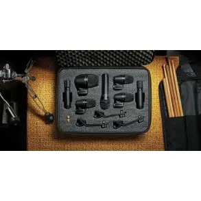 Kit Shure de 7 Mic p/Bateria 3 Clamps + 3 Pipetas + 5 XLR + Estuche PGADRUMKIT7