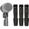 Kit Shure de 4 Microfonos para Bateria 3 Clamps + 3 xlr + Estuche DMK57-52