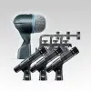 Kit Shure de 4 Microfonos para Bateria 3 Clamps + 3 xlr + Estuche DMK57-52