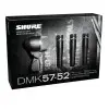 Kit Shure de 4 Microfonos para Bateria 3 Clamps + 3 xlr + Estuche DMK57-52
