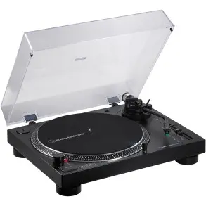 Bandeja Tocadiscos Audio Technica Lp120 Usb Vinilo Giradisco De Accion Directa Salidas Usb-rca AT-LP120XUSB-BK