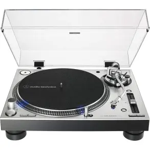 Bandeja Tocadiscos Audio Technica Lp120 Usb Vinilo Giradisco De Accion Directa Salidas Usb-rca AT-LP120XUSB-SV