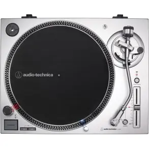 Bandeja Tocadiscos Audio Technica Lp120 Usb Vinilo Giradisco De Accion Directa Salidas Usb-rca AT-LP120XUSB-SV