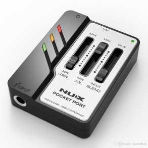 Interfaz de audio Nux 1 Ch Mono-2 Ch Stereo Plug-USB POCKET PORT