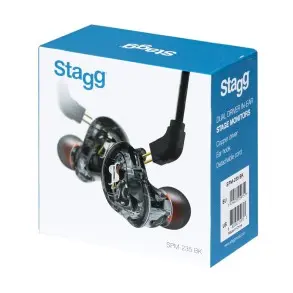 Auriculares In Ear Stagg - 2 Vías Color Negro SPM235BK