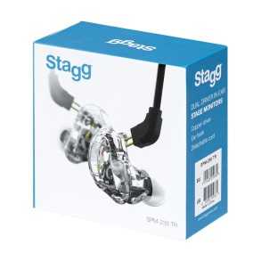 Auriculares In Ear Stagg - 2 Vías Color Transparente SPM235TR