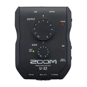 Interfaz Zoom De Audio Portátil Grabación En 2 Canales U22