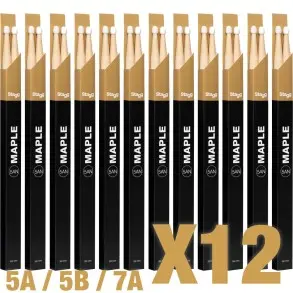 Pack x 12 Pares De Palillos Stagg 5A Punta De Nylon