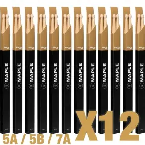 Pack x 12 Pares De Palillos Stagg 7A Punta Madera