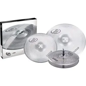 Set De Platillos Sabian Low Volume Quiet Tone Hi Hat 13" + Crash 14" + Ride 18"