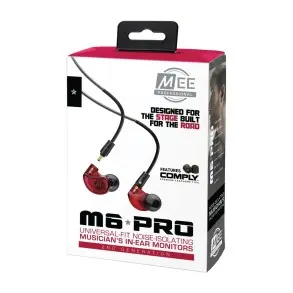 Auricular In Ear Mee Audio M6 Pro Color Rojo / Red