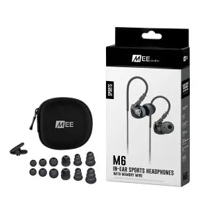 Auriculares Mee Audio M6 Inear Intraurales Monitoreo Vivo black