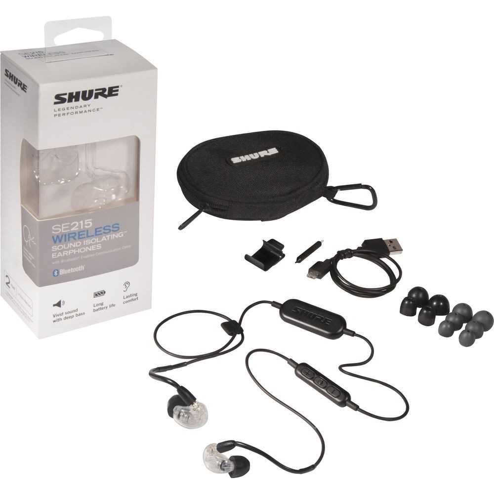 Auricular Shure Intraural SE215 translucido C/Bluetooth SE215-CL-BT1