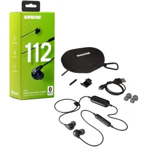 Auricular Shure SE112 Intraural negro con Bluetooth C/control remoto y microfono SE112-K-BT1