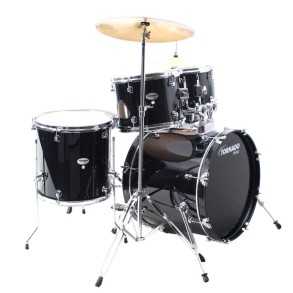 Bateria TORNADO 5 cuerpos con fierros y platillos by MAPEX Negra