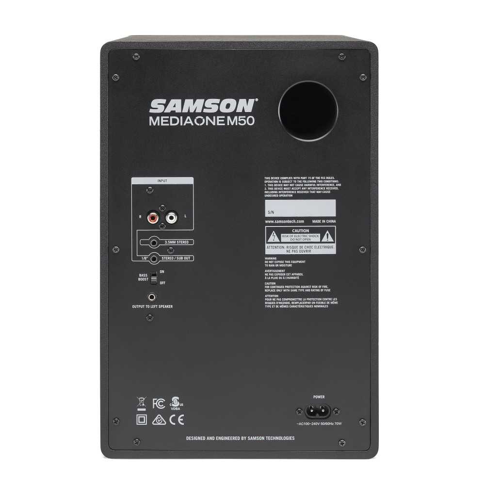 Monitores De Estudio Samson M50 80W 5,25" pulgadas con Bluetooth