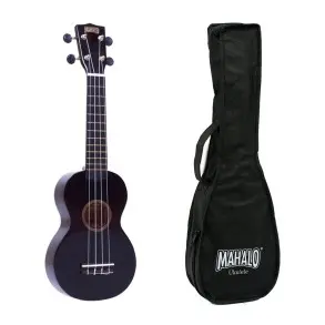 Ukelele Soprano Color Negro - Mahalo MR1BK + Funda