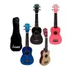 Ukelele Soprano Leonard Color Negro Con Funda