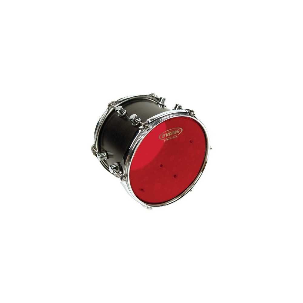 Parche Evans 12" Hydraulic Transparente Doble Capa Rojo TT12HR