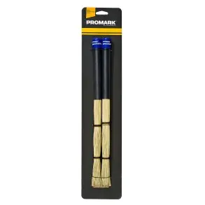 Escobillas Promark De Madera Mango Plastico Diametro 3/4"