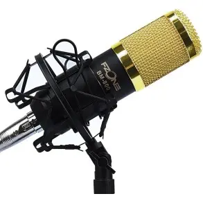 Micrófono Condenser Fzone De Estudio BM-800BK | Cable XLR / Mini plug
