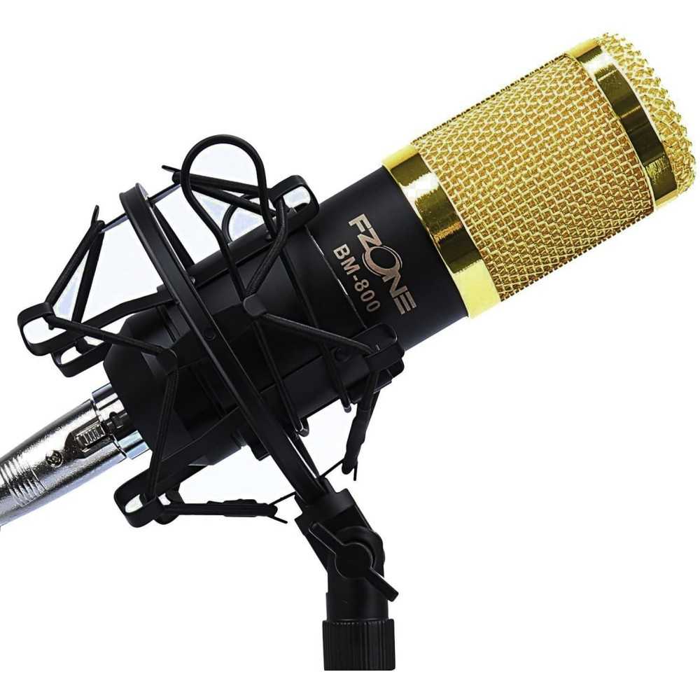 Micrófono Condenser Fzone De Estudio BM-800BK | Cable XLR / Mini plug