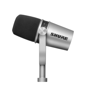 Micrófono Shure MV7 Dinámico Podcast/Radio USB / XLR Plateado