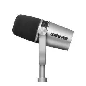 Micrófono Shure MV7 Dinámico Podcast/Radio USB / XLR Plateado